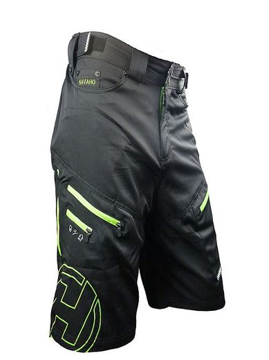 cyklo kalhoty s vložkou pánské HAVEN NAVAHO SLIMFIT černo/zelené