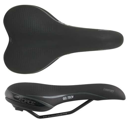 sedlo FORCE COMFORT GEL TECH, černé