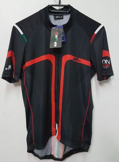 pánský dres GSG černý s červenými pruhy