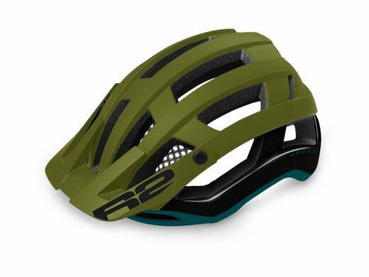 CYKLISTICKÁ HELMA R2 CROSS tmavá zelená mat