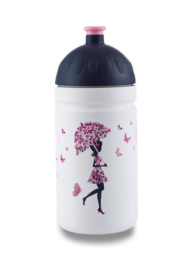 zdravá lahev 500ml bílá s motýlky