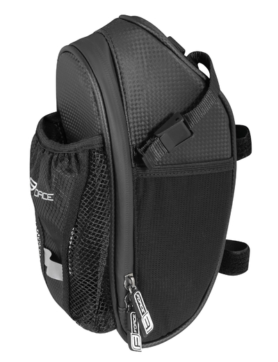 brašna pod sedlo FORCE FUSE+síťka na láhev, černá