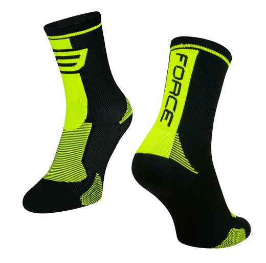 ponožky F LONG, černo-fluo