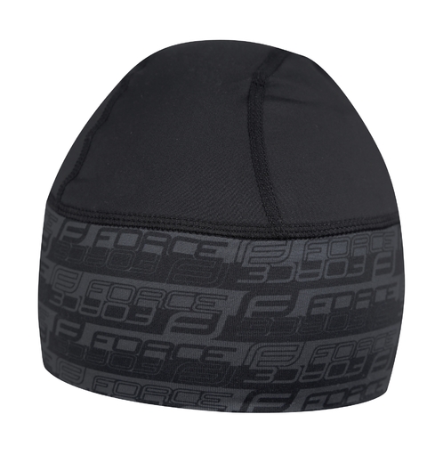 čepice pod přilbu FORCE zateplená lycra, černá S/M