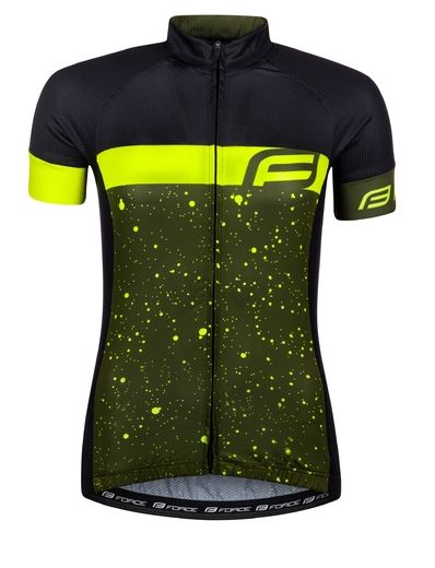 dámský dres FORCE SPRAY LADY kr. rukáv, army-fluo