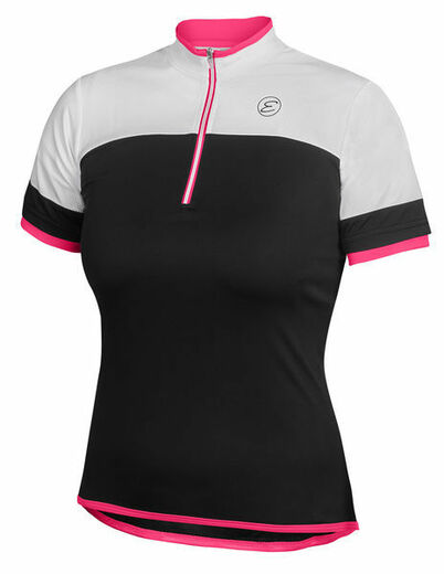 dámský cyklistický dres Etape Clara, černá/růžová XL