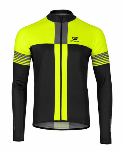pánský cyklistický dres Etape Comfort, černá/žlutá fluo