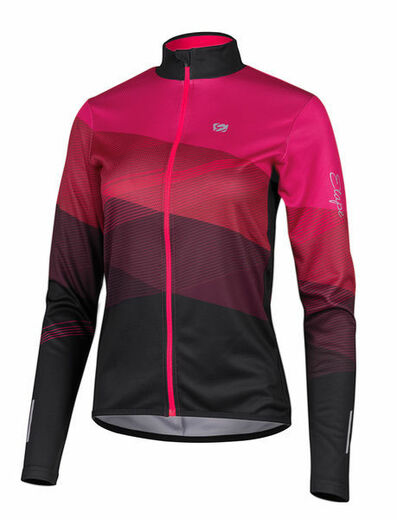 Dámský dres Etape Gaia, magenta/černá