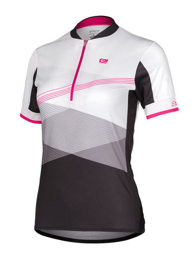 Dámský dres Etape Liv, bílá|růžová