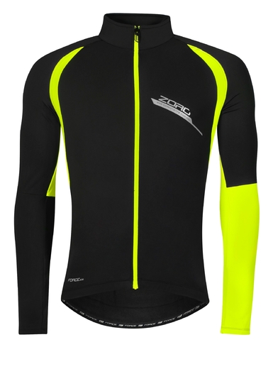 dres FORCE ZORO dlouhý rukáv, černo-fluo