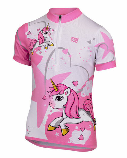 Etape – dětský dres RIO, bílá/růžová