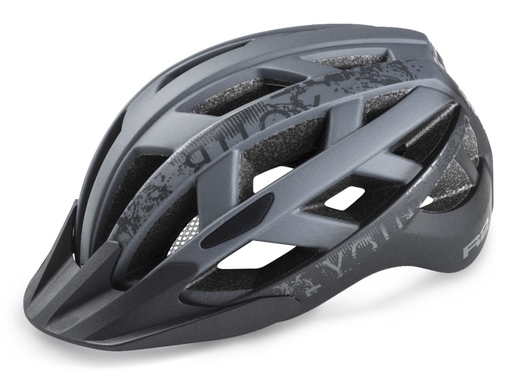 CYKLISTICKÁ HELMA R2 LUMEN šedá mat se světýlkem