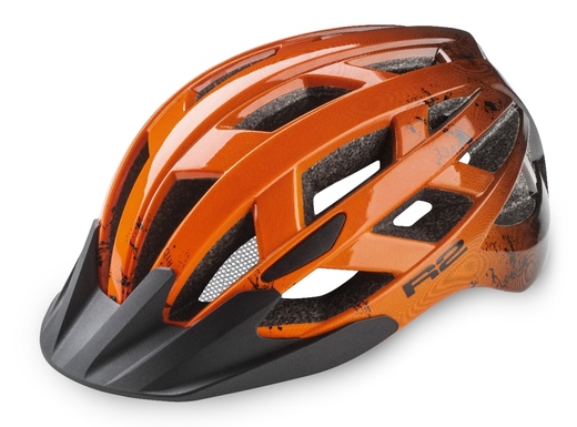 CYKLISTICKÁ HELMA R2 LUMEN JUNIOR oranžová/černá