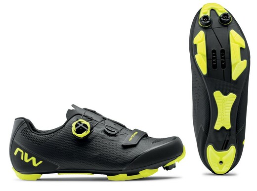 Pánské XC tretry Northwave Razer 2 Blk/Yellow Fluo