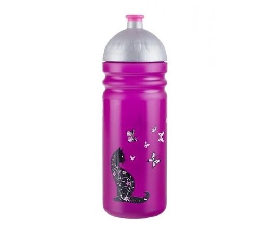 zdravá lahev 700ml fialová s kočkou