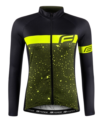 dres FORCE SPRAY LADY dlouhý rukáv, army-fluo